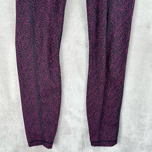 Athleta Leggings Womens XXS Fuschia Black Ultimate Stash Textured 7/8 Tight Gym - Picture 3 of 13